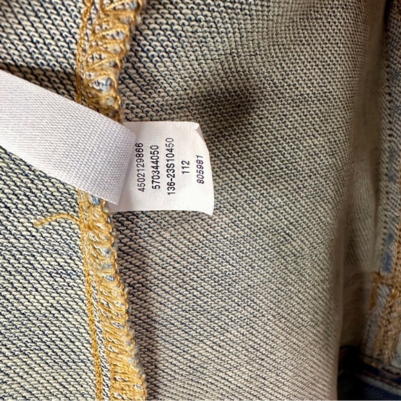 Light Wash Denim Jacket Stretch Cotton-Blend Classic Trucker Coastal Blue S Soma - Picture 12 of 15